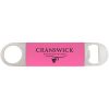1 1/2" X 7" Pink/Black Bottle Opener With Silicone Gr