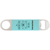 1 1/2" X 7" Teal/Black Bottle Opener With Silicone Gr
