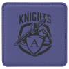 4" X 4" Square Purple Leatherette Coaster