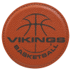 4" Round Basketball Leatherette Coaster