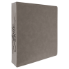 Gray Laserable Leatherette 3 Ring Binder with 2" Slant D Rings 11" x 11 1/2"