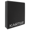 Black/Siver Laserable Leatherette 3 Ring Binder with 2" Slant D Rings 11" x 11 1/2"