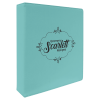 Teal Laserable Leatherette 3 Ring Binder with 2" Slant D Rings 11" x 11 1/2"