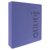 Purple/Black Laserable Leatherette 3 Ring Binder with 2" Slant D Rings 11" x 11 1/2"