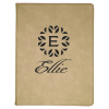 Light Brown Leatherette Portfolio with Notepad