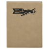 Light Brown Leatherette Small Portfolio with Notepad