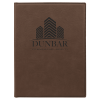 Dark Brown Leatherette Small Portfolio with Notepad
