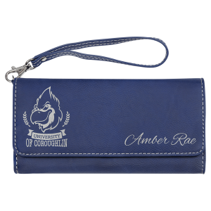 7 1/2" x 4" Leatherette Wallet with Strap