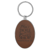 Dark Brown Oval Keychain