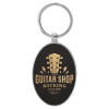 Black/Gold Oval Keychain