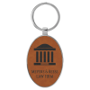 Rawhide Oval Keychain
