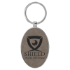Gray Oval Keychain