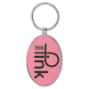 Pink Oval Keychain