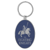 Blue/Silver Oval Keychain