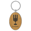 Bamboo Oval Keychain