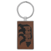 Dark Brown Rectangle Keychain