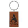 Rawhide Rectangle Keychain