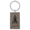 Gray Rectangle Keychain