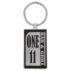 Black/Silver Rectangle Keychain