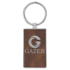 Rustic/Silver Rectangle Keychain