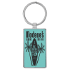 Teal Rectangle Keychain