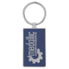 Blue/Silver Rectangle Keychain