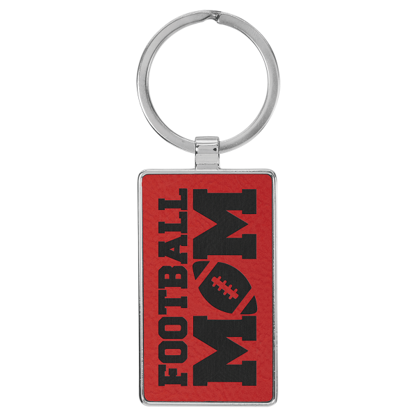 Leatherette/Metal Keychain