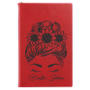 Red Leatherette Sketch Book with Unlined Notepad 5.25 x 8 1/4
