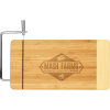 12" x 6" Bamboo Rectangle Cutting Board with Metal Cheese Cutter