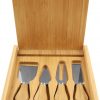 8" x 8" Bamboo Cheese Set with 4 Tools