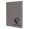 Gray Leatherette Sketch Book with Unlined Notepad 7 x 9 3/4