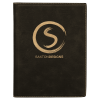 Black/Gold Leatherette Small Portfolio with Notepad