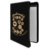Black/Gold with Zipper Leatherette Portfolio with Notepad