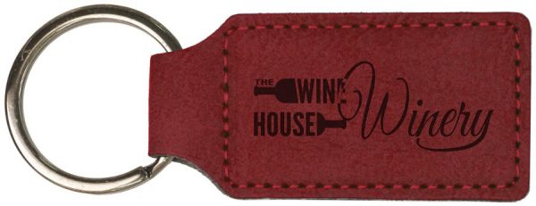 Custom Leatherette Rectangle Keychain