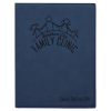 Blue/Black Leatherette Small Portfolio with Notepad