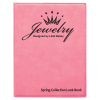 Pink Leatherette Small Portfolio with Notepad