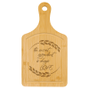 13 1/2" x 7" Bamboo Cutting Board Paddle Shape with Drip Ring