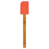 11 3/4" Red Silicone Spatula with Bamboo Handle