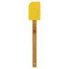 11 3/4" Yellow Silicone Spatula with Bamboo Handle