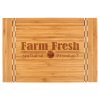 15" x 10 1/4" Bamboo Cutting Board with Butcher Block Inlay