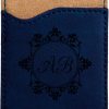 Blue/Black Leatherette Phone Wallet