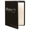 Black/Silver Leatherette Portfolio with Notepad