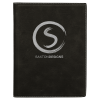 Black/Silver Leatherette Small Portfolio with Notepad