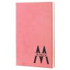 Pink Leatherette Journal with Lined Notepad 5 1/4" x 8 1/4"
