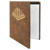 Rustic/Gold Leatherette Portfolio with Notepad
