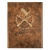Rustic/Gold Leatherette Small Portfolio with Notepad