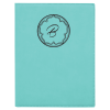 Teal Leatherette Small Portfolio with Notepad