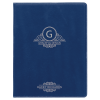 Blue/Silver Leatherette Small Portfolio with Notepad