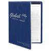 Blue/Silver Leatherette Portfolio with Notepad