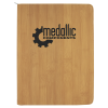 Bamboo with Zipper Leatherette Portfolio with Notepad